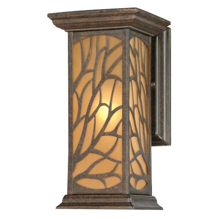 Brilliantbulb One-Light Outdoor Wall Lantern Victorian Bronze with Frosted Glass, Amber BR2689957